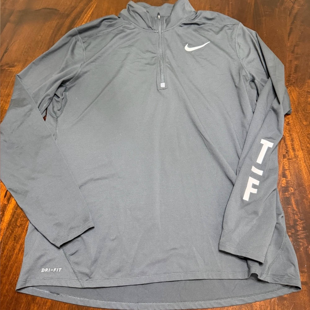 Nike Men's Performance Gray Dri-FIT Quarter Zip XL
